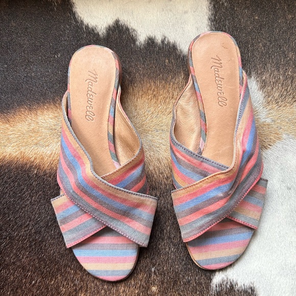 Madewell Ruthie Criss Cross Rainbow Sandals NEW size 6.5 6 1/2 - Picture 5 of 7